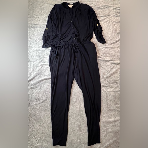 MICHAEL Michael Kors Pants - MICHAEL Michael Kors Navy Casual Jumpsuit